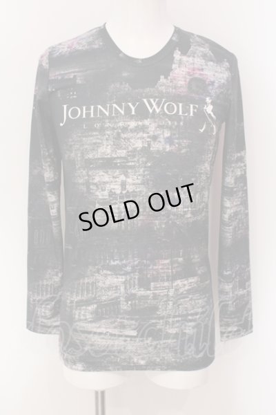 画像1: JOHNNY WOLF / 転写プリントUネックカットソー 1 ブラック O-25-05-22-026-JO-to-YM-OS