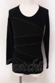 画像1: CIVARIZE / 傾斜ZIPロングカットソー 44 ブラック O-25-05-22-027-CI-to-YM-OS (1)