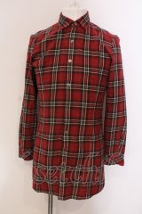 NO ID. / ロングチェックシャツ 1 レッド O-25-05-22-031-NO-sh-YM-OS