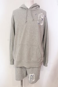NO ID. / ペインティングスウェットセットアップ ONE グレー O-25-05-25-001-NO-to-YM-ZT359