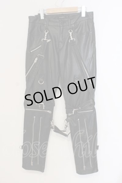 画像1: CIVARIZE / PUボンテージスキニーパンツ 42 ブラック O-25-05-25-034-CI-pa-YM-ZT-ML036 (1)