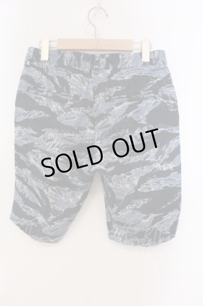 画像2: NO ID. / Herdmansリネンカモフラージュショートパンツ 1 ブルー O-25-05-25-042-NO-pa-YM-ZT368 (2)