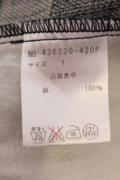 画像3: NO ID. / Herdmansリネンカモフラージュショートパンツ 1 ブルー O-25-05-25-042-NO-pa-YM-OS