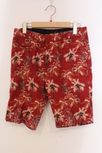 NO ID. / コットンカラミ織パナマプリントショートパンツ 1 レッド O-25-05-25-047-NO-pa-YM-ZT368