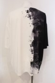 画像2: CIVARIZE / フラワープリントバイカラーカットソー F ブラックｘホワイト O-25-05-25-005-CI-to-YM-OS (2)