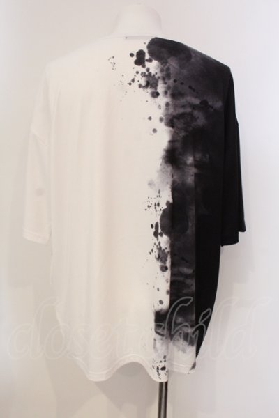 画像2: CIVARIZE / フラワープリントバイカラーカットソー F ブラックｘホワイト O-25-05-25-005-CI-to-YM-OS