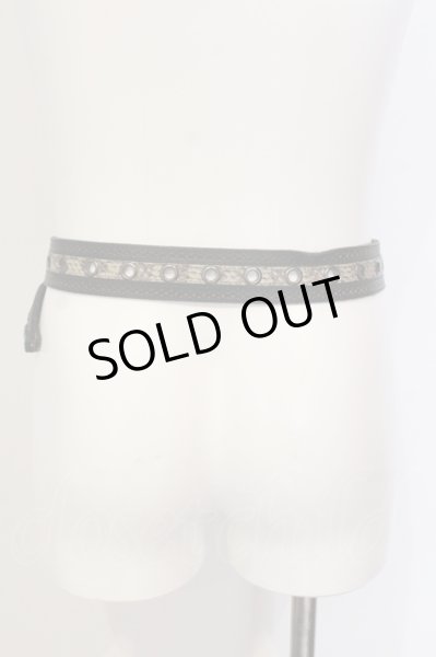 画像3: TORNADO MART / アイレットラインベルト  ブラックｘホワイト O-25-05-25-050-TO-0-YM-OS (3)