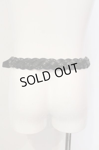 画像3: TORNADO MART / エンボススタッズ編み込みベルト F ブラック O-25-05-25-051-TO-0-YM-OS (3)