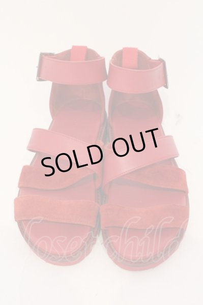 画像2: Moonage Devilment / レザーサンダル  レッド O-25-05-25-054-Mo-sho-YM-OS (2)