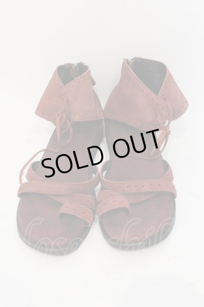 画像2: Moonage Devilment（清春） / Iroquoisコラボ　レザーサンダル 42 ワイン O-25-05-25-055-MO-0-YM-ZT-S001 (2)