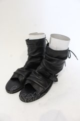 CIVARIZE / Tripレザーレースアップブーツサンダル 約27.5cm ブラック O-25-05-25-056-CI-sho-YM-OS