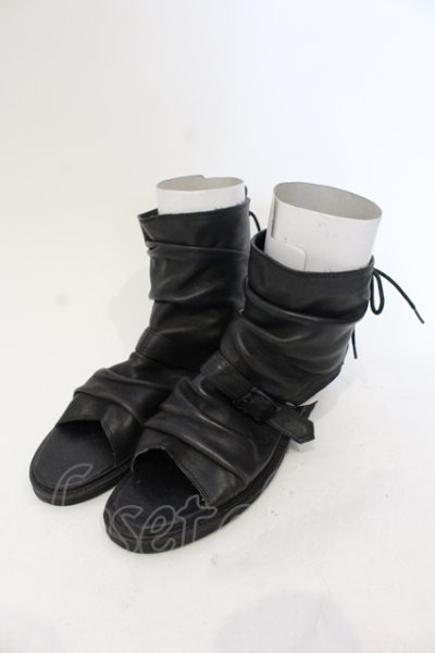画像1: CIVARIZE / Tripレザーレースアップブーツサンダル 約27.5cm ブラック O-25-05-25-056-CI-sho-YM-OS