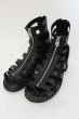 画像1: CIVARIZE / レザーグラディエーターサンダル 42（約27.5cm） ブラック O-25-05-25-057-CI-sho-YM-ZT-S007 (1)