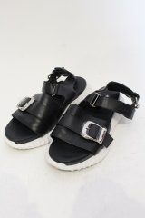 TORNADO MART / イージーサンダル S（約24.5〜25cm） ブラックｘホワイト O-25-05-25-058-TO-sho-YM-OS