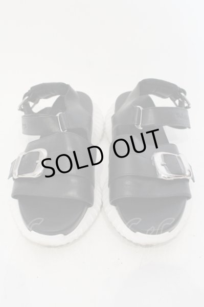 画像2: TORNADO MART / イージーサンダル S（約24.5〜25cm） ブラックｘホワイト O-25-05-25-058-TO-sho-YM-ZT-S007 (2)