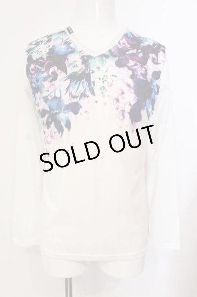 画像1: BUFFALO BOBS / SENKA(センカ)Vネックプリントカットソー 2-3 ホワイト O-25-05-25-008-BU-to-YM-ZT359 (1)