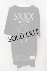 MARDIGRAS(SADS清春) / SXXX BIG Tシャツ  ブラック O-25-05-25-013-MA-ts-YM-OS