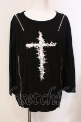 CIVARIZE / ZIPプリントロンT カットソー F ブラック O-25-05-25-015-CI-to-YM-OS