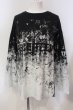 画像1: CIVARIZE / ピグメントグラデーションBIGカットソー F ブラックｘホワイト O-25-05-25-019-CI-to-YM-ZT0709M (1)