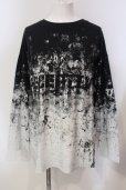 画像1: CIVARIZE / ピグメントグラデーションBIGカットソー F ブラックｘホワイト O-25-05-25-019-CI-to-YM-OS (1)