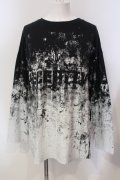 CIVARIZE / ピグメントグラデーションBIGカットソー F ブラックｘホワイト O-25-05-25-019-CI-to-YM-OS
