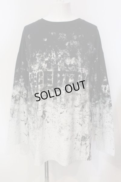 画像1: CIVARIZE / ピグメントグラデーションBIGカットソー F ブラックｘホワイト O-25-05-25-019-CI-to-YM-ZT0709M