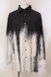 画像1: CIVARIZE / バイカラースプレープリントビッグシャツ F ブラックｘホワイト O-25-05-25-020-CI-sh-YM-ZT373 (1)