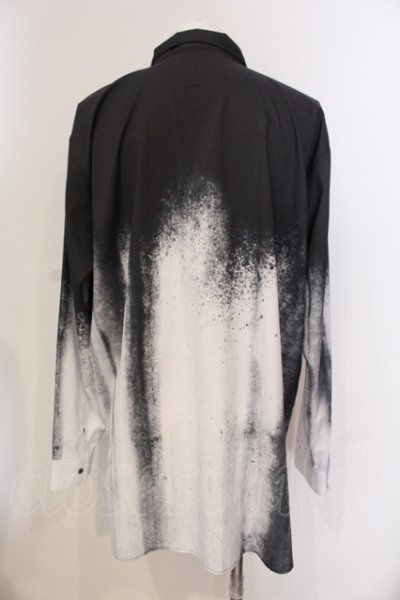 画像2: CIVARIZE / バイカラースプレープリントビッグシャツ F ブラックｘホワイト O-25-05-25-020-CI-sh-YM-OS