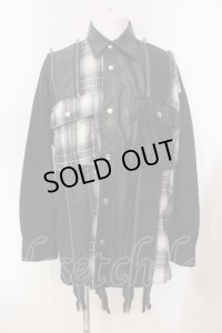 CIVARIZE / 切り替えドッキングデニムシャツジャケット F ブラック O-25-05-25-022-CI-sh-YM-OS