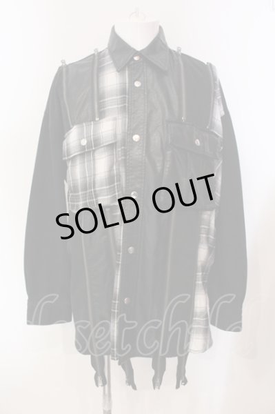 画像1: CIVARIZE / 切り替えドッキングデニムシャツジャケット F ブラック O-25-05-25-022-CI-sh-YM-OS (1)