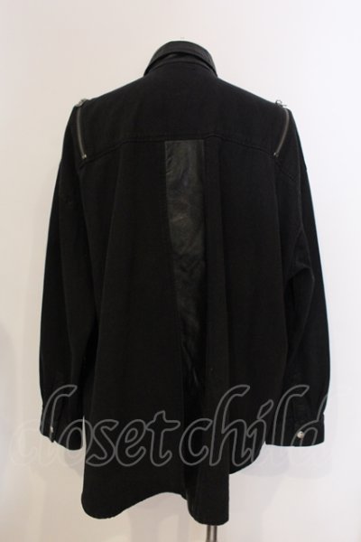 画像2: CIVARIZE / 切り替えドッキングデニムシャツジャケット F ブラック O-25-05-25-022-CI-sh-YM-OS