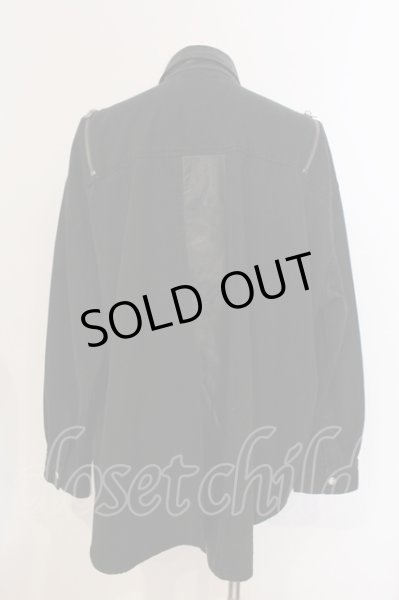 画像2: CIVARIZE / 切り替えドッキングデニムシャツジャケット F ブラック O-25-05-25-022-CI-sh-YM-OS (2)