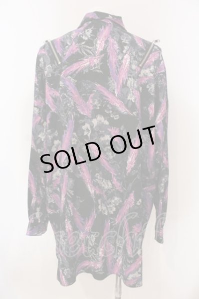 画像2: CIVARIZE / ショルダーZIPフェザージャガードシャツ F パープル O-25-05-25-023-CI-sh-YM-OS (2)