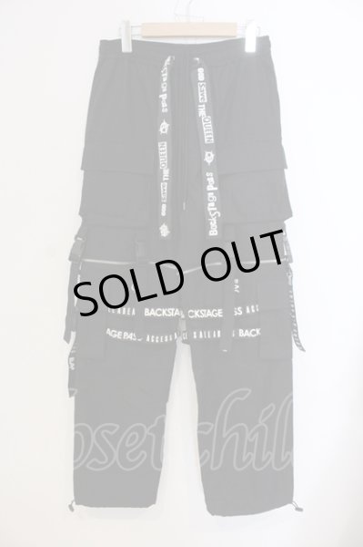 画像1: BACKSTAGE PASS / PARACHUTE PANTS2WAY ワイドパンツ F ブラック O-25-05-25-025-BA-pa-YM-ZT032 (1)