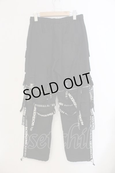 画像2: BACKSTAGE PASS / PARACHUTE PANTS2WAY ワイドパンツ F ブラック O-25-05-25-025-BA-pa-YM-ZT032 (2)