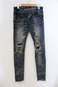 CIVARIZE / Wipe リメイクスキニーデニム 42 インディゴ O-25-05-25-027-CI-pa-YM-ZT359