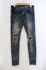 CIVARIZE / Wipe リメイクスキニーデニム 42 インディゴ O-25-05-25-027-CI-pa-YM-OS