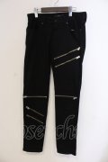 CIVARIZE / Gunsジップデザインスキニーパンツ 42 ブラック O-25-05-25-029-CI-pa-YM-ZT359