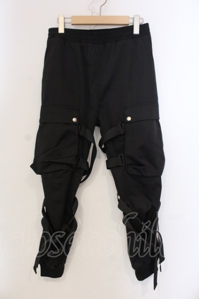 画像1: CIVARIZE / ボンテージカーゴパンツ F ブラック O-25-05-25-031-CI-pa-YM-OS