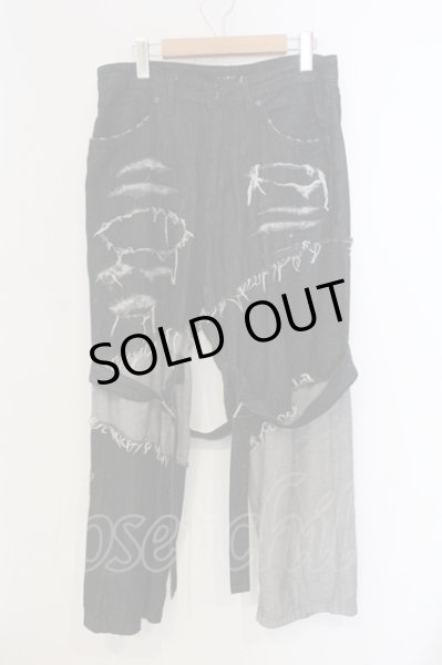 画像1: CIVARIZE / ワイドシルエットボンテージパンツ 42 ブラック O-25-05-25-032-CI-pa-YM-ZT359 (1)