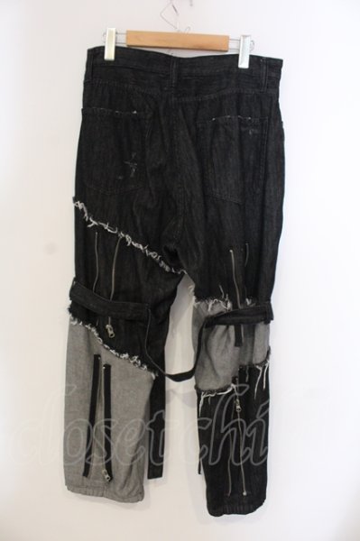 画像2: CIVARIZE / ワイドシルエットボンテージパンツ 42 ブラック O-25-05-25-032-CI-pa-YM-ZT359 (2)