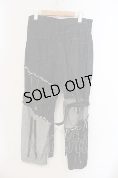 画像2: CIVARIZE / ワイドシルエットボンテージパンツ 42 ブラック O-25-05-25-032-CI-pa-YM-ZT359 (2)