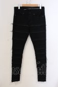 画像1: CIVARIZE / フリンジ切り替えスキニーデニムパンツ 42 ブラック O-25-05-25-033-CI-pa-YM-OS (1)