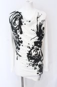 画像1: CIVARIZE / Disturbiaジップ付ドレープ総柄カットソー 44 ホワイト O-25-05-31-046-CI-to-YM-OS (1)