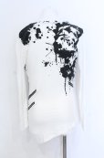 画像3: CIVARIZE / Disturbiaジップ付ドレープ総柄カットソー 44 ホワイト O-25-05-31-046-CI-to-YM-OS (3)