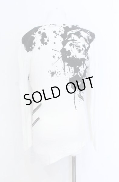 画像3: CIVARIZE / Disturbiaジップ付ドレープ総柄カットソー 44 ホワイト O-25-05-31-046-CI-to-YM-OS (3)