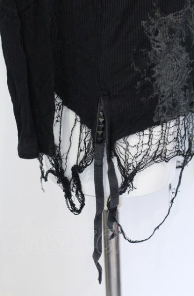 画像3: KMRii / MAGNOLIA DAMAGE カットソー 2 ブラック O-25-05-31-049-KM-to-YM-ZT371 (3)