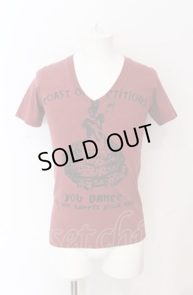 画像1: NIGHT KILLER INC / you DANCE Tシャツ S ワイン O-25-05-31-005-NI-ts-YM-ZT334 (1)