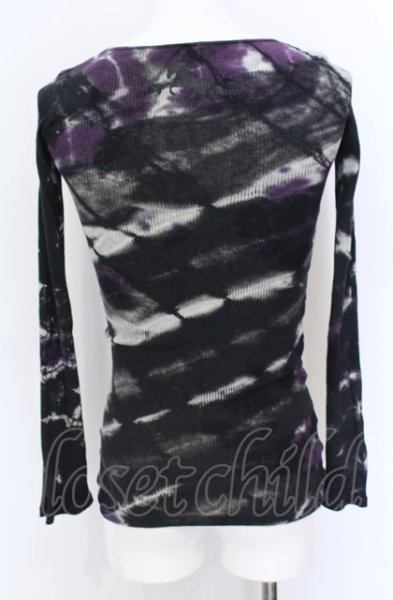 画像2: LGB / LSC ムラ染めカットソー 0（レディース） ブラックｘホワイトｘパープル O-25-05-31-053-LG-to-YM-ZT331 (2)