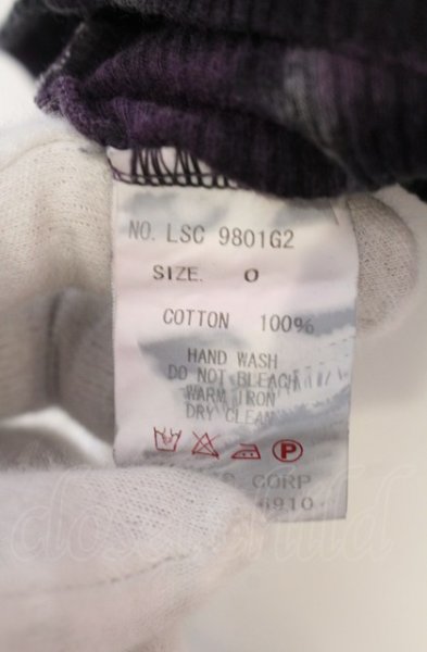 画像3: LGB / LSC ムラ染めカットソー 0（レディース） ブラックｘホワイトｘパープル O-25-05-31-053-LG-to-YM-ZT331 (3)